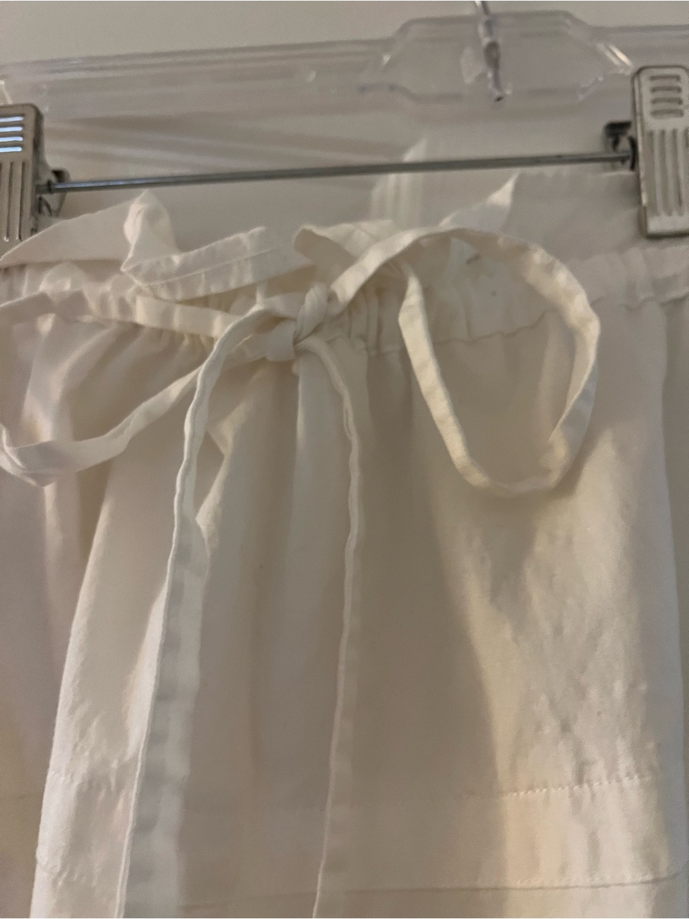 A.L.C. Cream Ruffled Skirt with Elastic Waist